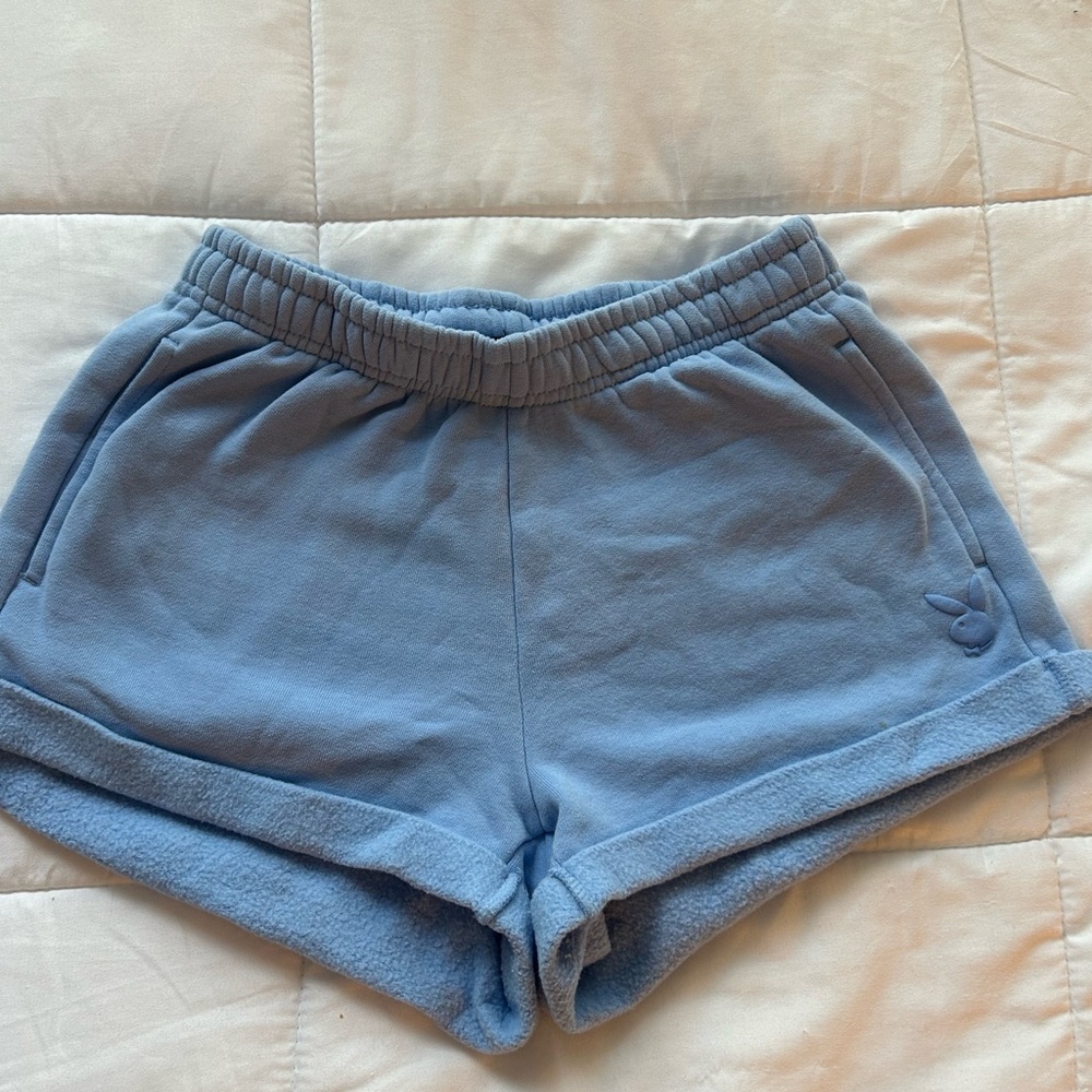 Playboy sweat shorts.